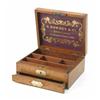 Image 1 : A G. Rowney & Co mahogany artists box, the inside lid with embossed gilt leather maker label, wit...