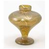 Image 1 : A Loetz-type glass vase, of inverted baluster shape with wavy bands against a gold iridescent gro...