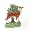 Image 1 : An early 19th century Staffordshire pottery model of a deer, attributed to Walton, with bocage to...