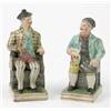 Image 1 : Two early 19th century Staffordshire figures, "Old Souter" and "Tam O'Shanter", both seated, one...