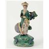 Image 1 : A late 18th century Staffordshire figure, "Archar", female figure with bow, arrow and quiver, on...