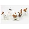 Image 1 : Three Royal Doulton bone china dog models, comprising a Jack Russell licking from a plate, HN 115...