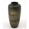 Image 1 : A Japanese inlaid bronze high shouldered vase, decorated with Mount Fuji, signed, 7ins...