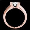 Image 2 : 1 CTW H-SI/I Certified Diamond Solitaire Ring 10K Rose Gold - REF-207W3F - 35174