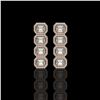 Image 1 : 5.33 CTW Emerald Cut Diamond Designer Earrings 18K Rose Gold - REF-1125W6F - 42792