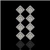 Image 1 : 5.31 CTW Princess Cut Diamond Designer Earrings 18K White Gold - REF-978H4A - 42800