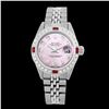 Image 2 : Rolex Men's Stainless Steel, QuickSet, Diam Dial & Diam/Ruby Bezel - REF-521K5T