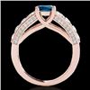 Image 2 : 3.05 CTW Si Certified Fancy Blue Diamond Solitaire Ring 10K Rose Gold - REF-343X6T - 35522