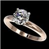 Image 1 : 1.57 CTW Certified H-SI/I Quality Diamond Solitaire Engagement Ring 10K Rose Gold - REF-400W2F - 364