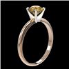 Image 4 : 1.04 CTW Certified Intense Yellow SI Diamond Solitaire Engagement Ring 10K Rose Gold - REF-180M2H - 