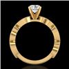 Image 1 : 1.01 CTW VS/SI Diamond Solitaire Art Deco Ring 18K Yellow Gold - REF-218X2T - 37318