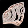 Image 1 : 2 CTW Micro Pave VS/SI Diamond Designer Ring 14K Rose Gold - REF-180W9F - 20868