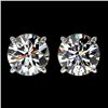 Image 1 : 2.09 CTW Certified H-SI/I Quality Diamond Solitaire Stud Earrings 10K White Gold - REF-285X2T - 3664