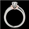 Image 2 : 1.11 CTW H-SI/I Certified Diamond Solitaire Ring 10K White & Rose Gold - REF-200H2A - 34829