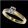 Image 1 : 0.50 CTW Certified VS/SI Quality Oval Diamond Engagement Ring 10K Yellow Gold - REF-64F3N - 32964