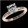 Image 2 : 1.25 CTW Certified VS/SI Quality Cushion Cut Diamond Solitaire Ring 10K Rose Gold - REF-372Y3K - 329