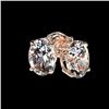Image 4 : 1 CTW Certified VS/SI Quality Oval Diamond Solitaire Stud Earrings 10K Rose Gold - REF-147W2F - 3306