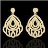 Image 1 : 3 CTW Micro Pave VS/SI Diamond Earrings Designer 18K Yellow Gold - REF-280W2F - 21148