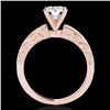 Image 2 : 1.18 CTW H-SI/I Certified Diamond Solitaire Antique Ring 10K Rose Gold - REF-174W5F - 34604