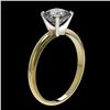 Image 4 : 1 CTW Certified VS/SI Quality Cushion Cut Diamond Solitaire Ring 10K Yellow Gold - REF-297T2M - 3290