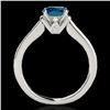 Image 2 : 1.5 CTW Si Certified Fancy Blue Diamond Solitaire Ring 10K White Gold - REF-174T5M - 34930