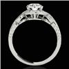 Image 2 : 1.33 CTW H-SI/I Certified Diamond Solitaire Halo Ring 10K White Gold - REF-159N6Y - 33805