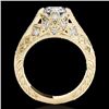 Image 2 : 1.25 CTW H-SI/I Certified Diamond Solitaire Antique Ring 10K Yellow Gold - REF-207N3Y - 34686