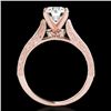 Image 2 : 1.5 CTW H-SI/I Certified Diamond Solitaire Antique Ring 10K Rose Gold - REF-221A8X - 34730