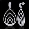 Image 2 : 2.50 CTW Micro Pave VS/SI Diamond Designer Earrings 18K White Gold - REF-277A6X - 22476