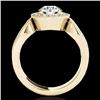 Image 2 : 1.4 CTW H-SI/I Certified Diamond Solitaire Halo Ring 10K Yellow Gold - REF-180W2F - 34560