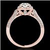 Image 2 : 1.7 CTW H-SI/I Certified Diamond Solitaire Halo Ring 10K Rose Gold - REF-178W2F - 33374