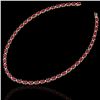Image 2 : 55.5.0 CTW Ruby & VS/SI Certified Diamond Eternity Necklace 10K Yellow Gold - REF-361X8T - 29432