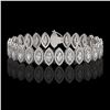 Image 1 : 17.55 CTW Marquise Diamond Designer Bracelet 18K White Gold - REF-3196X4T - 42779