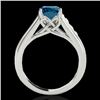 Image 2 : 1.5 CTW Si Certified Fancy Blue Diamond Solitaire Ring 10K White Gold - REF-169K3W - 34903