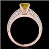 Image 2 : 1.58 CTW Certified Si Intense Yellow Diamond Solitaire Antique Ring 10K Rose Gold - REF-172M8H - 346