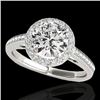 Image 1 : 1.3 CTW H-SI/I Certified Diamond Solitaire Halo Ring 10K White & Rose Gold - REF-172A8X - 34337