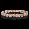 Image 2 : 14.57 CTW Emerald Cut Diamond Designer Bracelet 18K Rose Gold - REF-3045X6T - 42663