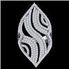 Image 2 : 2 CTW Micro Pave VS/SI Diamond Designer Ring 14K White Gold - REF-180T9M - 20869