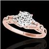 Image 1 : 1.2 CTW H-SI/I Certified Diamond Solitaire Ring 10K Rose Gold - REF-156K4W - 35251