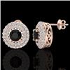 Image 2 : 1.40 CTW Micro VS/SI Diamond Designer Earrings 14K Rose Gold - REF-77Y6K - 20190