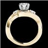 Image 2 : 2.26 CTW H-SI/I Certified Diamond Bypass Solitaire Ring 10K Yellow Gold - REF-390K4W - 35056