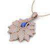 Image 1 : 3 CTW Tanzanite & Micro Pave VS/SI Diamond Designer Necklace 18K White Gold - REF-257H3A - 22573