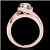 Image 2 : 1.15 CTW H-SI/I Certified Diamond Solitaire Ring 10K Rose Gold - REF-163Y6K - 34836