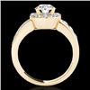 Image 2 : 1.85 CTW H-SI/I Certified Diamond Solitaire Halo Ring 10K Yellow Gold - REF-207T3M - 34533