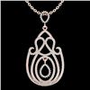 Image 2 : 2 CTW Micro Pave Designer VS/SI Diamond Necklace 14K Rose Gold - REF-149X5T - 22450