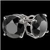 Image 4 : 4.19 CTW Fancy Black VS Diamond Solitaire Stud Earrings 10K White Gold - REF-82A6X - 36711