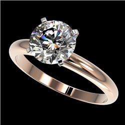2 CTW Certified H-SI/I Quality Diamond Solitaire Engagement Ring 10K Rose Gold - REF-615M2H - 32933