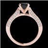 Image 2 : 1.6 CTW Certified VS Black Diamond Solitaire Ring 10K Rose Gold - REF-79N6Y - 34920