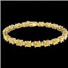 Image 2 : 12 CTW Citrine & VS/SI Diamond Eternity Bracelet 10K Yellow Gold - REF-72M5H - 21447