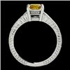 Image 2 : 1.45 CTW Certified Si Intense Yellow Diamond Solitaire Antique Ring 10K White Gold - REF-200H2A - 34